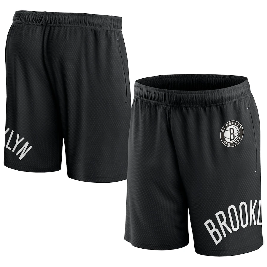 Men's Brooklyn Nets Black Free Throw Mesh Shorts Men's Brooklyn Nets Black Free Throw Mesh Shorts